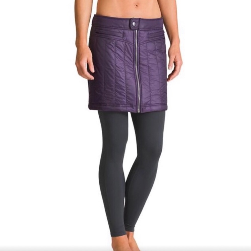 Athleta Purple Puffer Toasty Buns Skirt Athletic